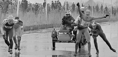 Jos Niesten derde plaats 13e Elfstedentocht